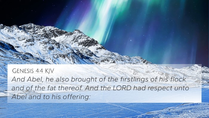 Genesis 4:4 KJV Bible Verse Image