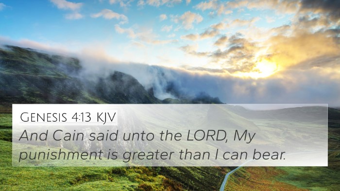 Genesis 4:13 KJV Bible Verse Image