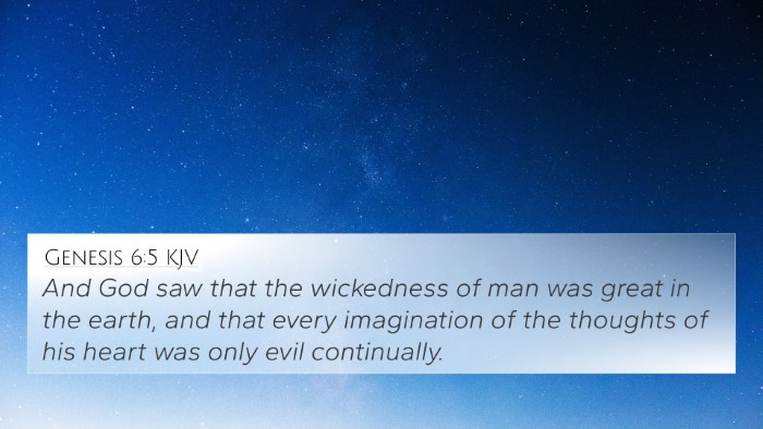 Genesis 6:5 KJV Bible Verse Image