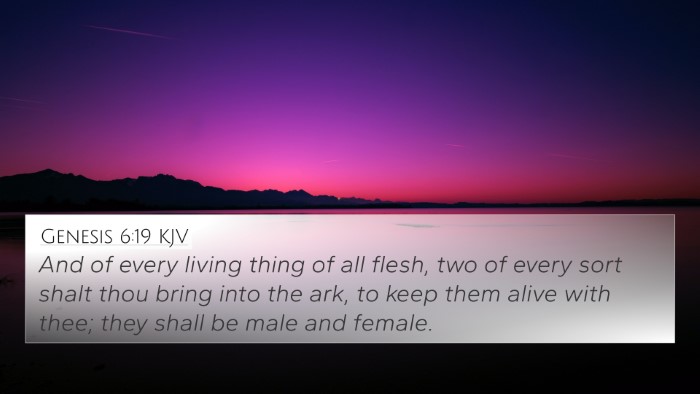 Genesis 6:19 KJV Bible Verse Image