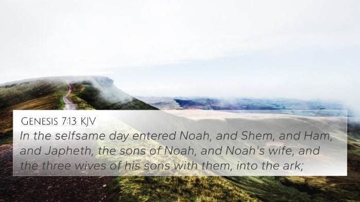 Genesis 7:13 KJV Bible Verse Image