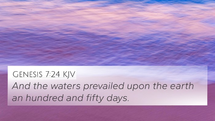 Genesis 7:24 KJV Bible Verse Image