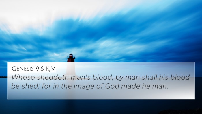 Genesis 9:6 KJV Bible Verse Image