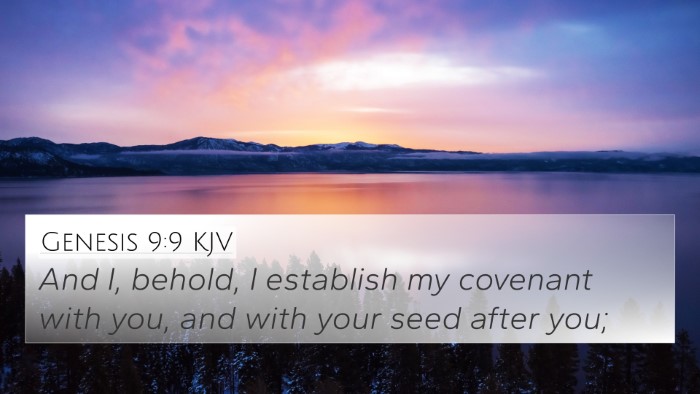 Genesis 9:9 KJV Bible Verse Image
