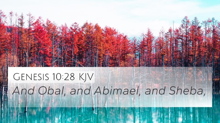 Genesis 10:28 KJV Bible Verse Image