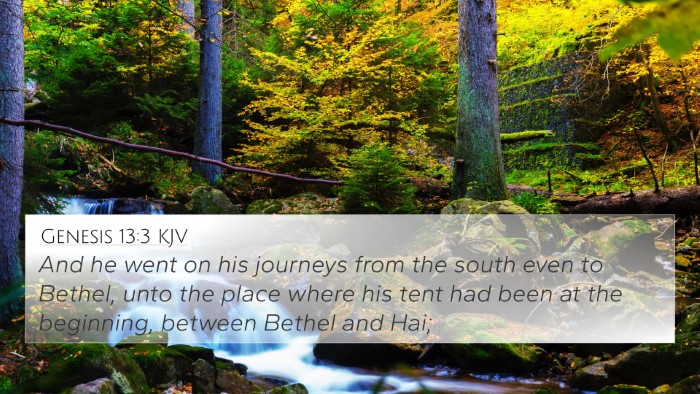 Genesis 13:3 KJV Bible Verse Image