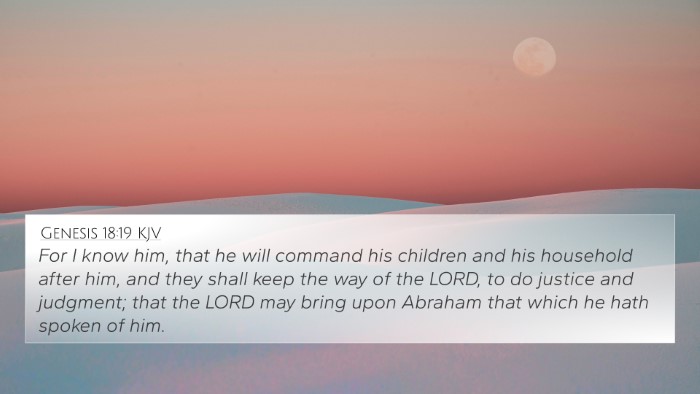 Genesis 18:19 KJV Bible Verse Image