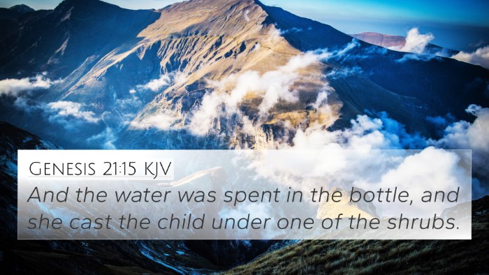 Genesis 21:15 KJV Bible Verse Image