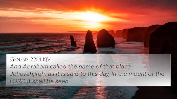 Genesis 22:14 KJV Bible Verse Image