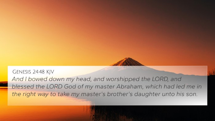 Genesis 24:48 KJV Bible Verse Image