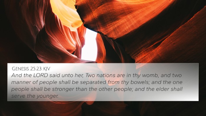 Genesis 25:23 KJV Bible Verse Image