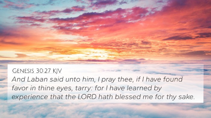 Genesis 30:27 KJV Bible Verse Image