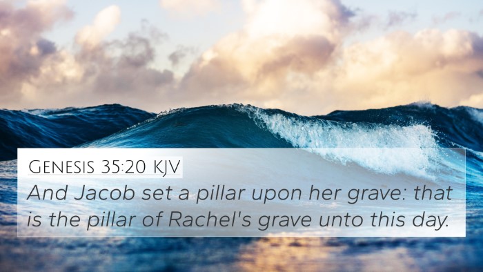 Genesis 35:20 KJV Bible Verse Image