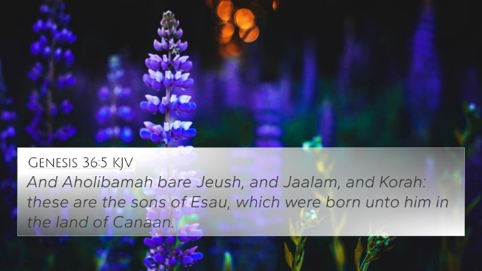 Genesis 36:5 Explained