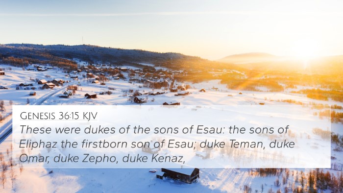 Genesis 36:15 Explained