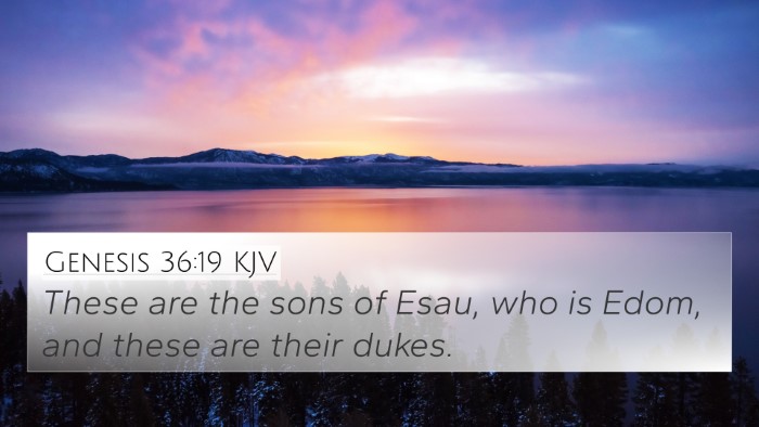Genesis 36:19 Explained