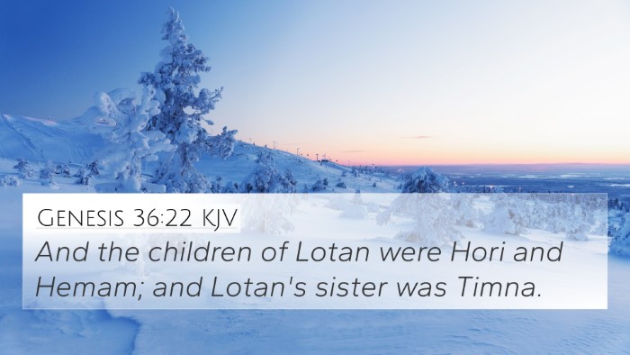 Genesis 36:22 Explained
