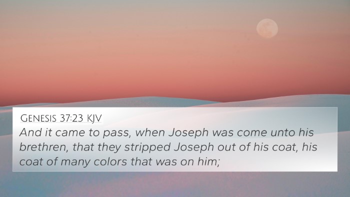 Genesis 37:23 Explained