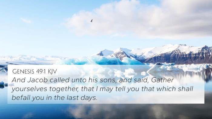 Genesis 49:1 KJV Bible Verse Image