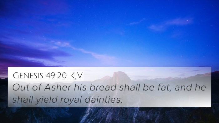 Genesis 49:20 KJV Bible Verse Image
