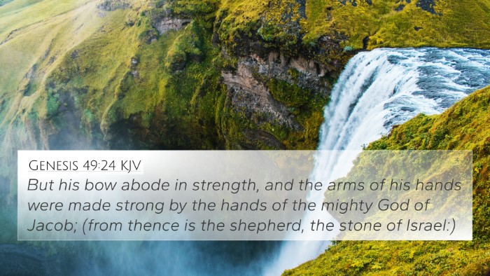 Genesis 49:24 KJV Bible Verse Image