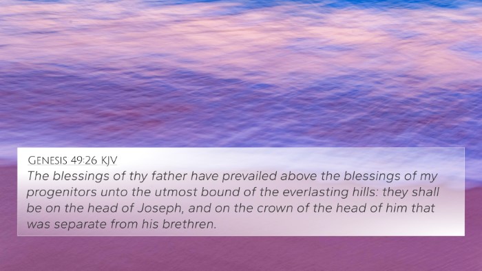 Genesis 49:26 KJV Bible Verse Image