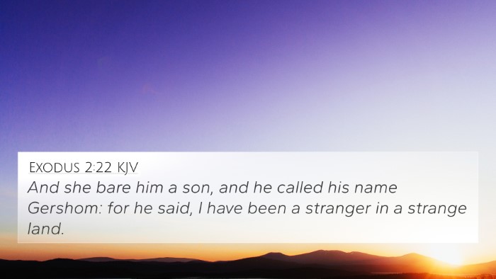 Exodus 2:22 KJV Bible Verse Image