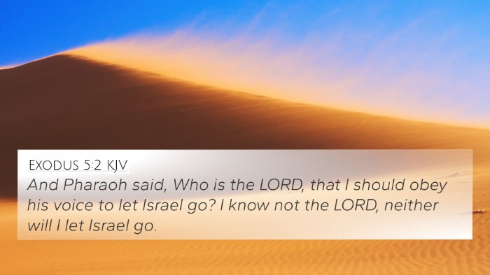 Exodus 5:2 KJV Bible Verse Image