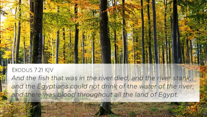 Exodus 7:21 KJV Bible Verse Image
