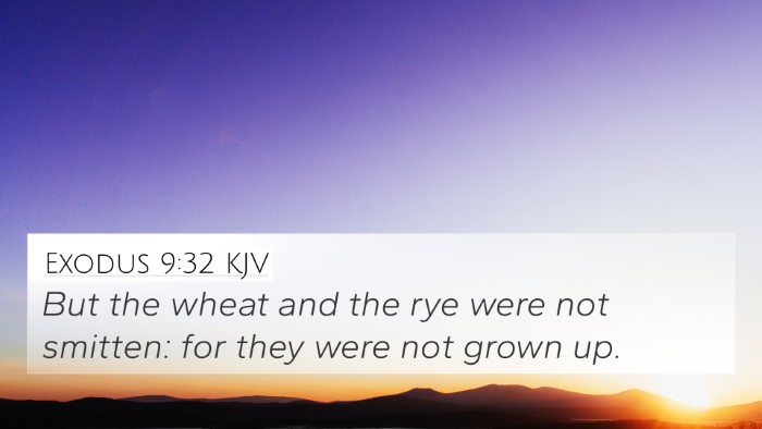 Exodus 9:32 KJV Bible Verse Image