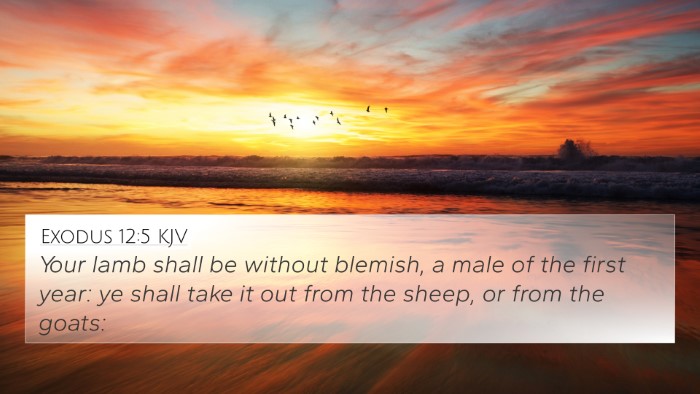 Exodus 12:5 KJV Bible Verse Image