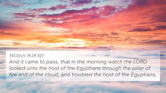 Exodus 14:24 KJV Bible Verse Image