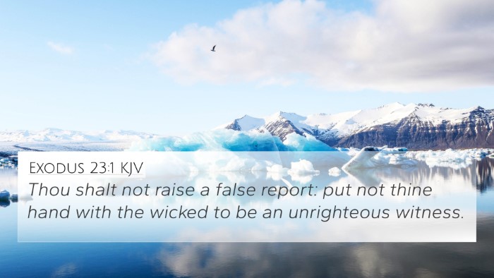 Exodus 23:1 KJV Bible Verse Image