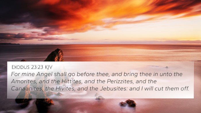 Exodus 23:23 KJV Bible Verse Image