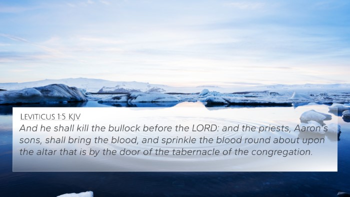 Leviticus 1:5 KJV Bible Verse Image