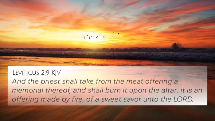 Leviticus 2:9 KJV Bible Verse Image