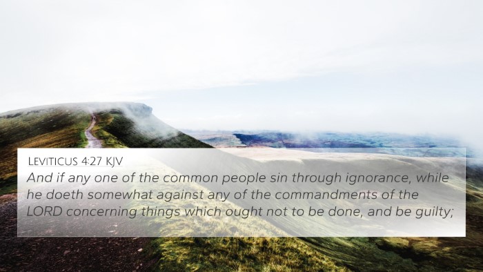 Leviticus 4:27 KJV Bible Verse Image