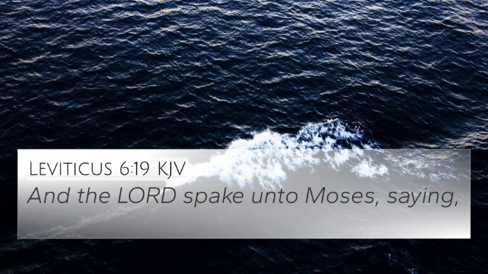 Leviticus 6:19 KJV Bible Verse Image