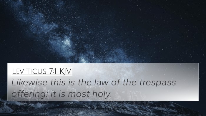 Leviticus 7:1 KJV Bible Verse Image
