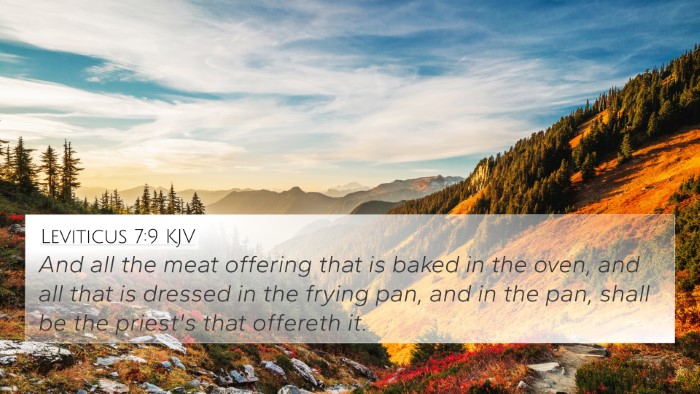 Leviticus 7:9 KJV Bible Verse Image