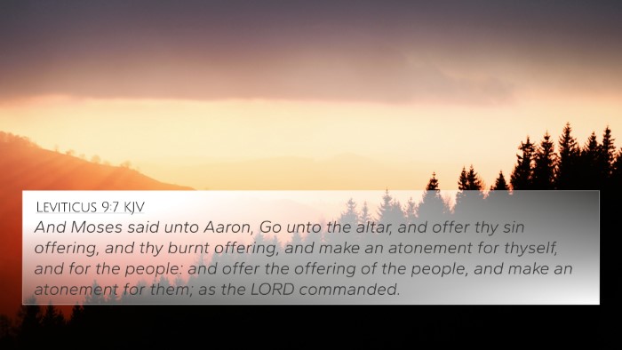 Leviticus 9:7 KJV Bible Verse Image