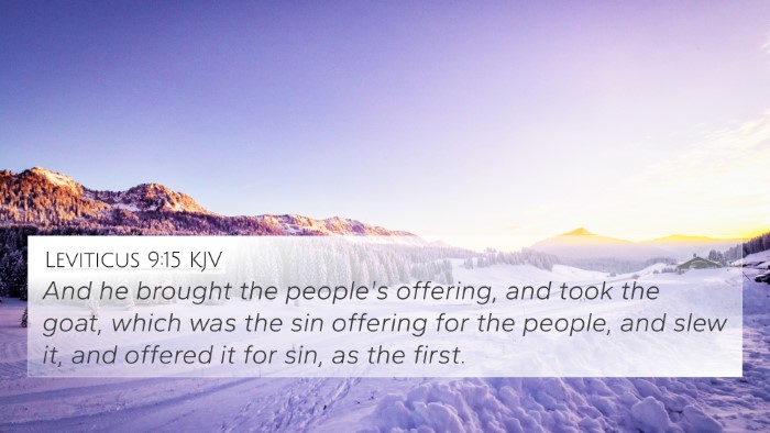 Leviticus 9:15 KJV Bible Verse Image