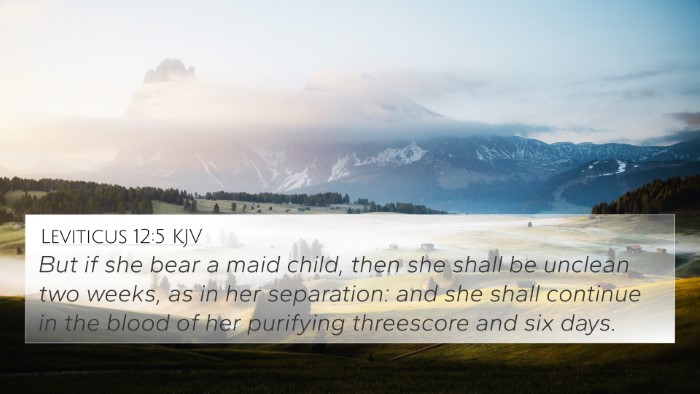Leviticus 12:5 KJV Bible Verse Image
