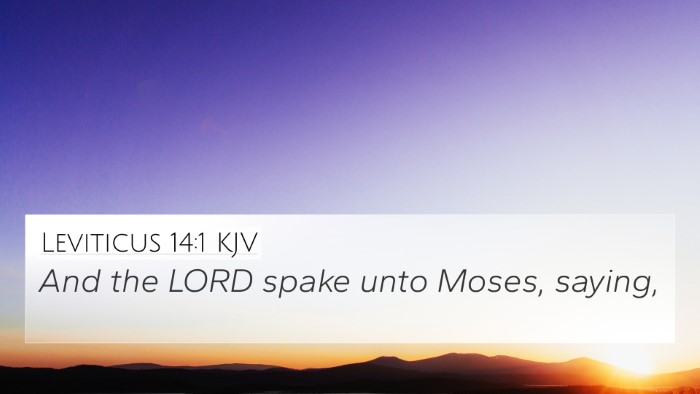Leviticus 14:1 KJV Bible Verse Image