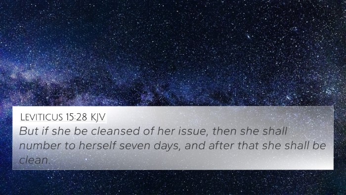 Leviticus 15:28 KJV Bible Verse Image