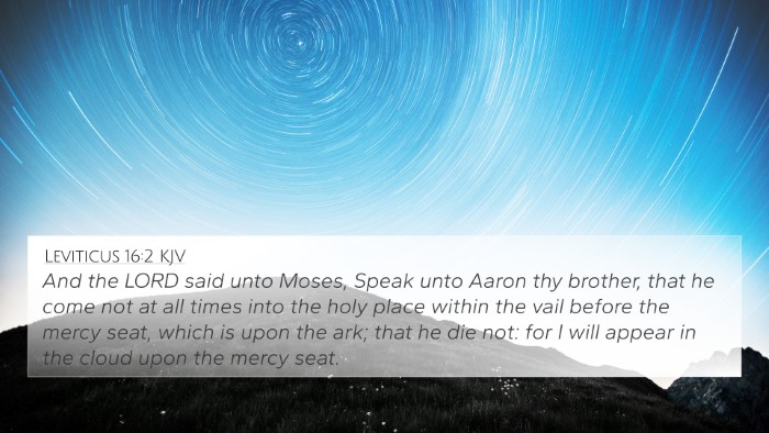 Leviticus 16:2 KJV Bible Verse Image