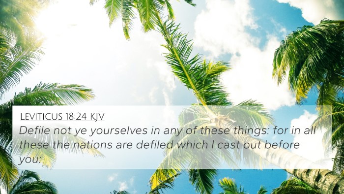 Leviticus 18:24 KJV Bible Verse Image