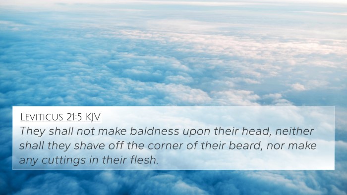 Leviticus 21:5 KJV Bible Verse Image