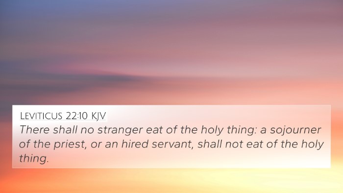 Leviticus 22:10 Explained