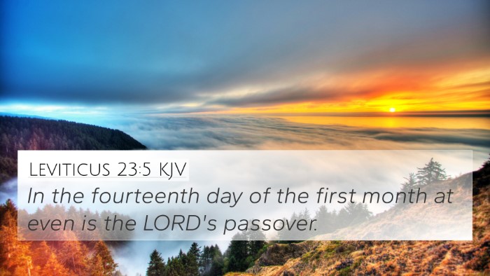 Leviticus 23:5 KJV Bible Verse Image